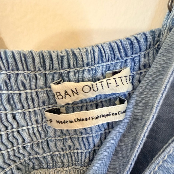 Urban Outfitters Anita Button Wrap Chambray Romper - Picture 3 of 5